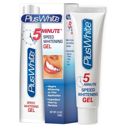 Plus White Speed Whitening Gel - Works in 5 Minutes - Professional Teeth Whitening w/Dentist Approved Ingredient (2 oz)