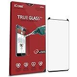 iCarez [Full Coverage Black Glass ] Screen Protector for Samsung Galaxy S8 (Case Friendly) Highest Quality Easy Install [ 1-Pack 0.33MM 9H 2.5D] with Lifetime Replacement Warranty - Retail Packaging