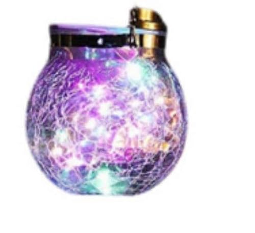 Joyhappst Image Color Night Light Crack Bottle Solar Park Outdoor Courtyard Decorative Light