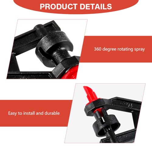 Image of HASTHIP 10Pcs Drip Irrigation Kit, 360 Rotatable Drip Irrigation Sprayer Tips, Screw -in Micro Sprinklers Nozzles DIY Slow Irrigation Spray Sprinklers for Garden, Lawn, Greenhouse Watering System
