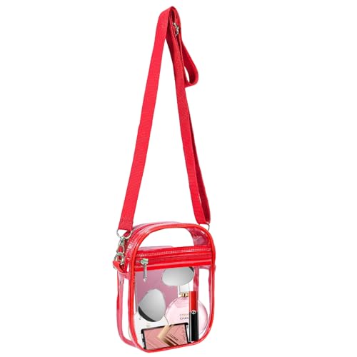 Image of Clear Bag Stadium Approved, Clear Crossbody Purse Bag with Front Pocket for Concerts Sports Events Festivals