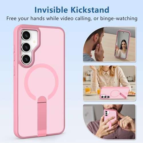 Aropuktek for S24-FE Case, Strong Magnetic Compatible with MagSafe, Pink by Aropuktek - Used condition - Image 3