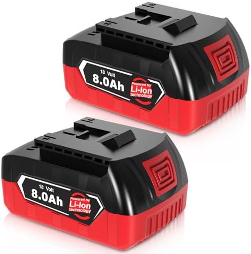 2 Stück 8.0Ah Ersatzakku für Bosch Akku 18V GBA | Nicht kompatibel mit der PBA Power‑for‑All-Werkzeugserie für Heimwerker und Gärtner