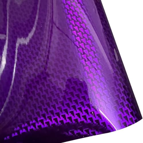 Film vinyle covering carbone thermoformable violet brillant pour voiture