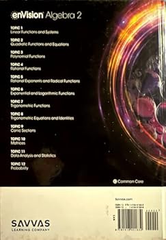 Envision Aga Common Core Student Edition Algebra 2 Grade 10/11 Copyright 2024