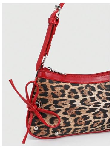 Verdusa Women's Top Handle Shoulder Bag Cute Bow Leather Purses Bags3