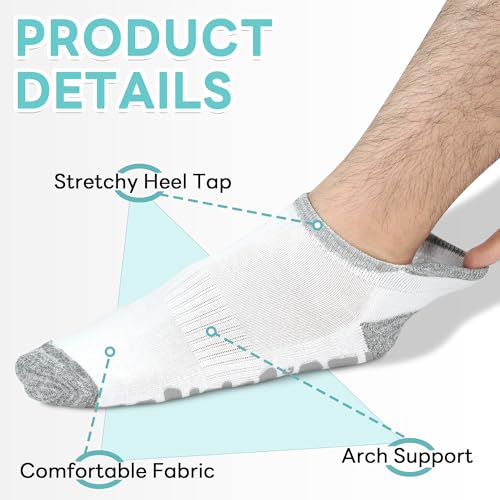GRPSKCOS Mens Grip Socks 3 Pairs Non Slip Socks for Mens Pilates Yoga Hospital House Sock Size 6-143