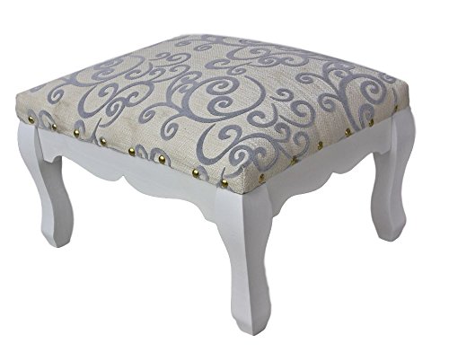 elbmöbel Pianohocker Creme beige Sitzhocker Schminkhocker Stoff...