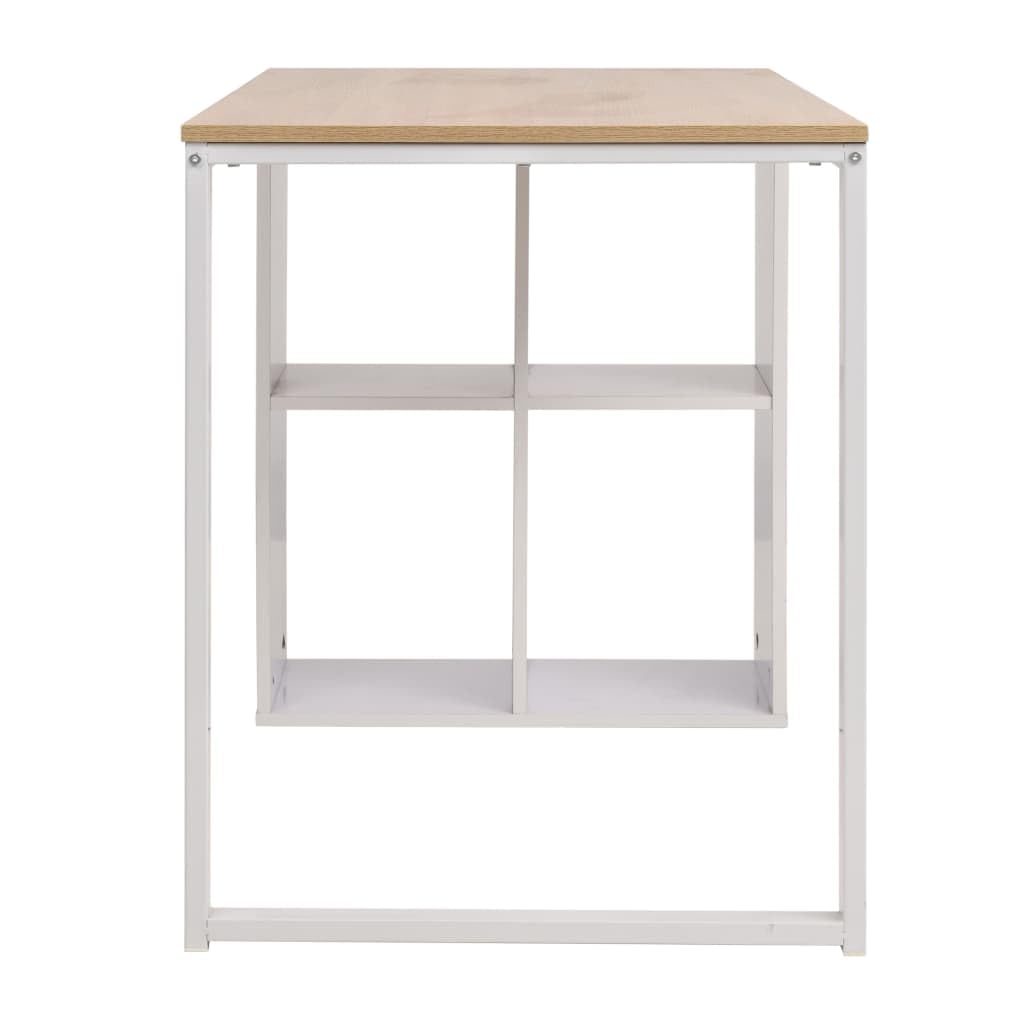 Tavolo Salvaspazio Scrivania Gaming Tavolo Consolle Scrivanie Gaming Scrivania 120x60x75 cm Rovere e Bianco per Studio Camera Da Letto Soggiorno Sala Studio