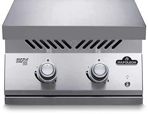 Napoleon Built-In Component - Bib18Irpss - Dual Infrared Drop-In Burner, Bbq Grill, Stainless Steel, Propane Gas, 18-Inch Bbq Grill Burner, Perfect Sear, Infrared Sizzle Zone™, Sear Station Burner #TOP1