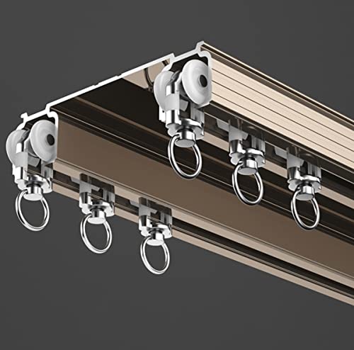 Rail de rideau silence double blanc pour habiller facilement un angle de mur