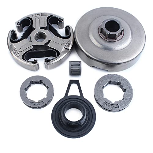 Gubeter Tambor de embrague, kit de llanta de piñón de 3/8', para Husqvarna 362 365 371 372 372Xp, pieza de motosierra, 503932471, 503432001, 503744401, para Oregon 22273, 68210.