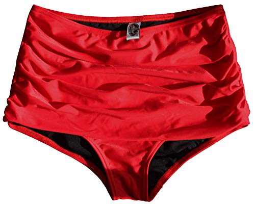 Bikini Vintage Rouge Taille Haute pour vos vacances à la plage et journées détente au bord du bassin