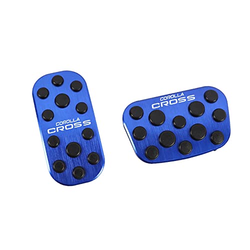Xhfarce トヨタ 新型カローラクロス(Corolla Cross) ZSG10 ZVG11 ZVG15 10系(2021年9月~) 車種専用設計 高品質アルミ合金フット ペダルカバー 内装 カスタムパーツ ドレスアップ 穴あけ不要取り付け簡単、滑り止