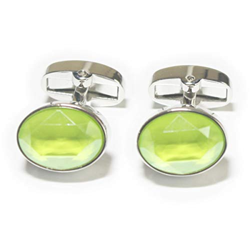 鎌倉カフス工房 ライムスワロフスキーカフスボタン cc002-b-59
