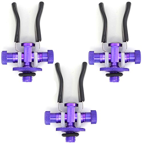 Paquete de 3 apoyacañas Phoxinus de aluminio anodizado, se ajusta a casi todas las cañas, vainas y trípodes de pesca; soporte ideal para pesca de carpas, pesca de agua dulce y más