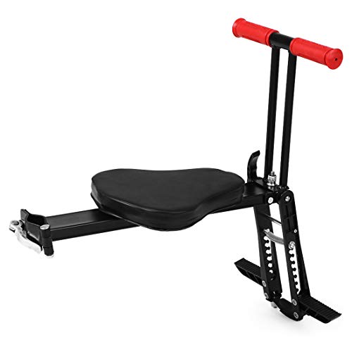 Haunen - Sillín infantil para bicicleta delantera, asiento para niños, plegable para bicicleta de montaña, bicicleta híbrida y bicicletas de fitness