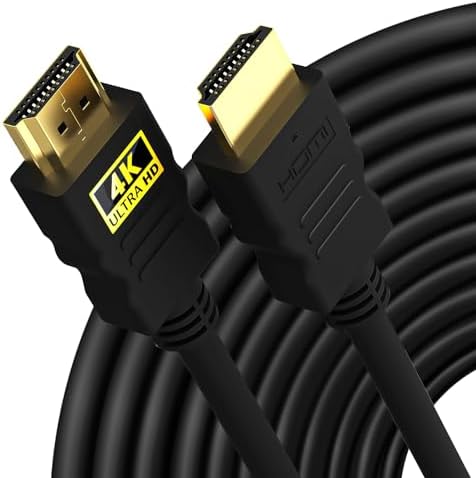 Sounce 10 Meter High-Speed HDMI Cable - Hdmi Arc Enabled | 64 Gbps | 4K 120Hz | 1080P 240Hz | Strong & Durable | Supports Up To 32 Audio Channels | Gold Plated | 10 Meter, Black (Pack of 1)