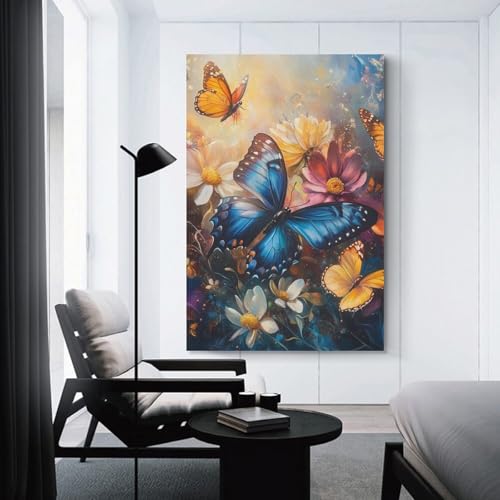 Impression sur toile papillon grand format pour rénovation intérieure