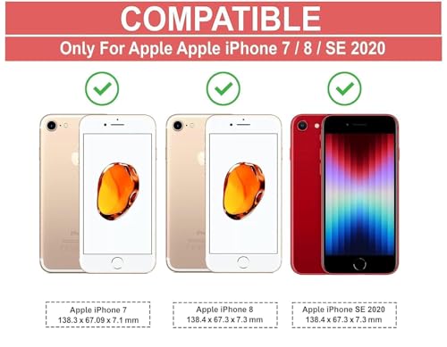 Image of Compatible with iPhone 7 /8 /SE 2020 /2022 | Premium Textured Microfiber Candy Protective Case | Shock-Absorbing Back Cover with Enhanced Camera Guard (Black)