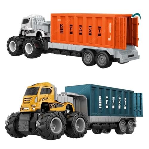 Image of 1:43 Metal Toys Alloy Diecast Truck Set Toy, Diecast Miniature Car Model (Pack Of 1) (Logistic Truck),Assorted