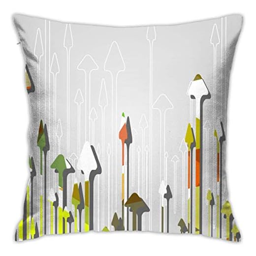 Dynamisk pil design dekorativt kuddöverdrag osynligt blixtlås stängning kuddfodral för hem soffa sovrum bilstol hus fest inomhus utomhus 45 x 45 cm 45 x 45 cm, flerfärgad, en storlek