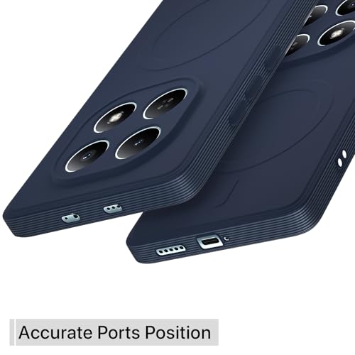 Image of Outlouders Back Cover for Redmi Note 15 5G Soft Matte Silicone Cover with Slim Fit | Mag-Safe Logo (Not Mag-Safe Compatible) | Shockproof | Camera Protection Bumper Case (Blue)