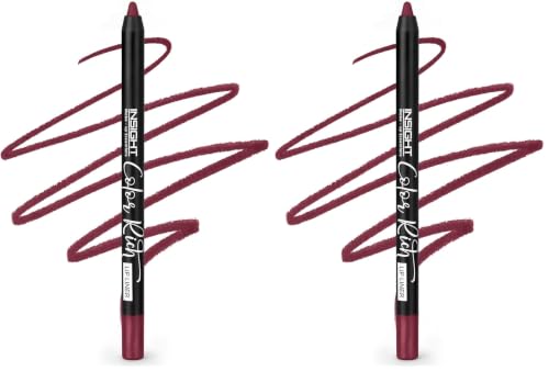 Image of INSIGHT Color Rich Lip Liner| Intense Pigment| Enriched with Jojoba Oil & Vitamin E| Defines, Shapes & Nourishes Lips | Long-Lasting |Turkish Rose -1.5g (Pack of 2)