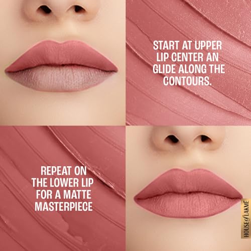 Lakme 9TO5 Primer + Matte Lip Color MP7 Blushing Nude, 3.6 g - Image 5