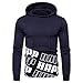 Produktbild Luckycat Herren Herbst-Winter Kapuzenpullover mit vollständigem Taste Geeignet für Sport Freizeit Zuhause Herren Sport Fitness Training Sweatshirt Kapuzenpullover Langarmshirt Pullover Sweats