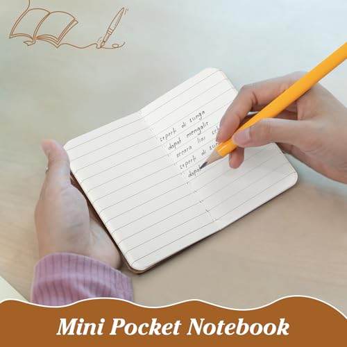 Carnet de poche marron petit format bloc-notes portable lot de 36 - 6