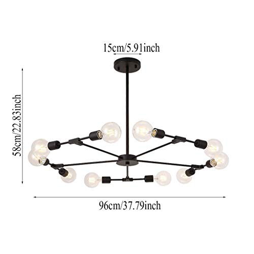 HUAQIMEI Modern Pendant Light 10-Heads Ceiling Lamp Sputnik Chandelier Mid Century Semi Flush Mount Ceiling Light for Living Room Bedroom Foyer Dining Room steampunk buy now online