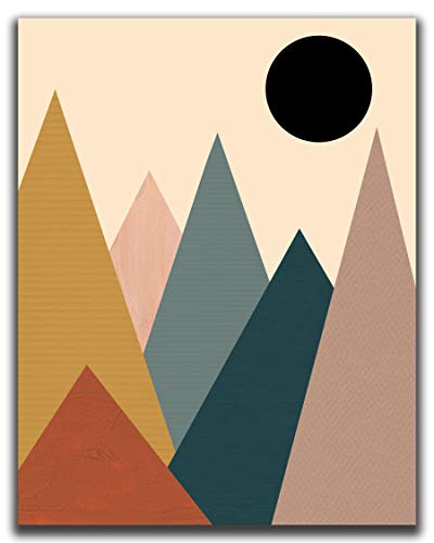 Abstract Mountain Wall Art - 11x14