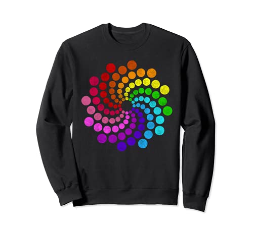 Lunares Espiral Punto Día Colorido Arco Iris Puntos Arte Lindo Sudadera