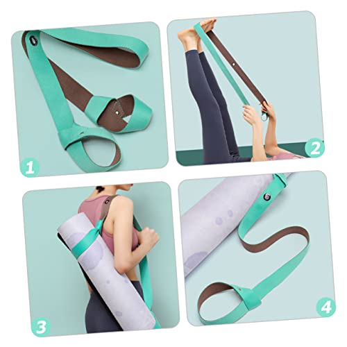 Outanaya 3 peças de alça de tapete de ioga alça de transporte de ioga faixas elásticas de treino bol