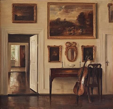 Impression toile Carl Vilhelm Holsoe pour salon lumineux sans reflet 60x90