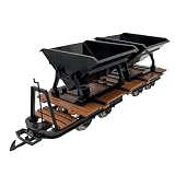 ML-Train Feldbahn-Flachwagen - Mit Doppel-Kipplore schwarz - Selbstbauwagen/Bausatzwagen - Gartenbahn Spur G