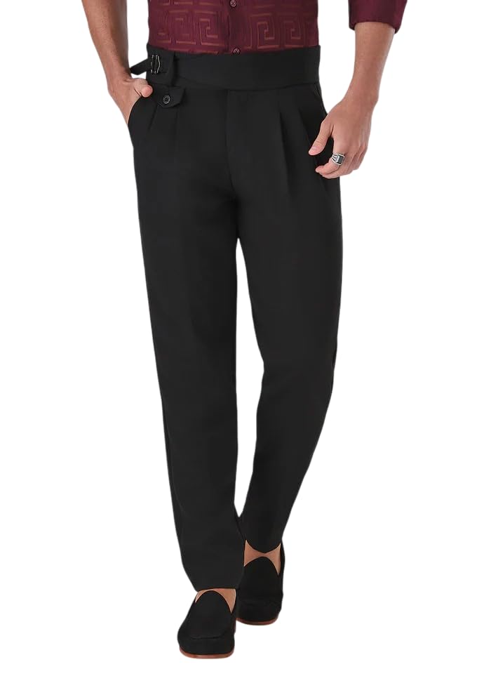 arbia funki Men's Gurkha Pants, Classic Military Style, Casual Trousers-picture-39