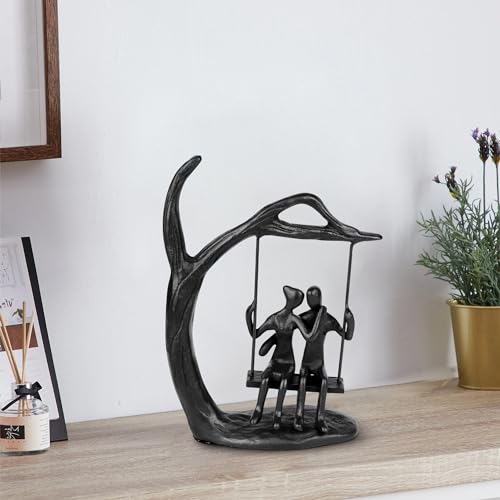 Estatua Decorativa de Pareja Romántica en Hierro miniatura 5