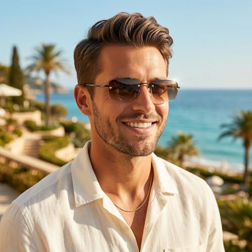 Image of The Fresh Minimalist Small Rectangular Sunglasses Clear Eyewear - Exquisite Packaging