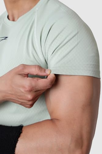 Image of FUAARK Grain Men's Slim Fit Heavyweight Stretchable Raglan Sleeves Gym & Workout Tshirt