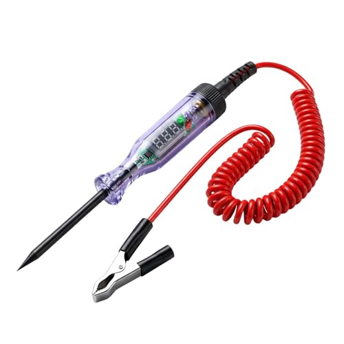 Image of Circuit Tester, 3-120V DC Car Fuse Tester with LED Digital Display, Automotive Fuse Tester Pen with Polarity Indicator & Flashlight, Heavy Duty Car Battery Voltage Test Light for Wiring & Vehicle Circ