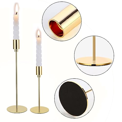 Kerzenständer Set 3 Stück Kerzenhalter für 20-22mm Dekorative Kerze Stand Gold Zhi (GOLD-3pcs) – Bild 3
