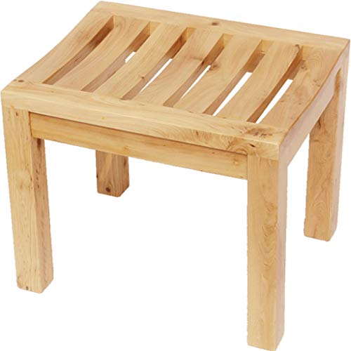 Tabouret de banc de bain en bois pour douche et extérieur - 2