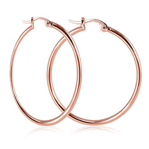 Preisvergleich Produktbild Nikita By Niki ® Creolen aus 18 Karat vergoldetem Roségold für Damen
