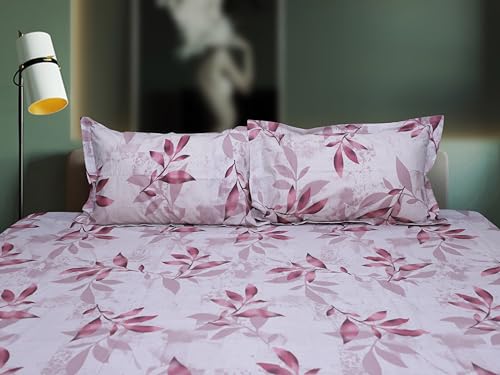 Image of Super Bedzz by Prihaal Decor Cotton Double Size Bedsheet with 2 Pillow Cover Size:108x108 (Pink 5) bedsheet for Double Bed, Cotton Double bedsheet, Suitable for Bedroom, Gift Set