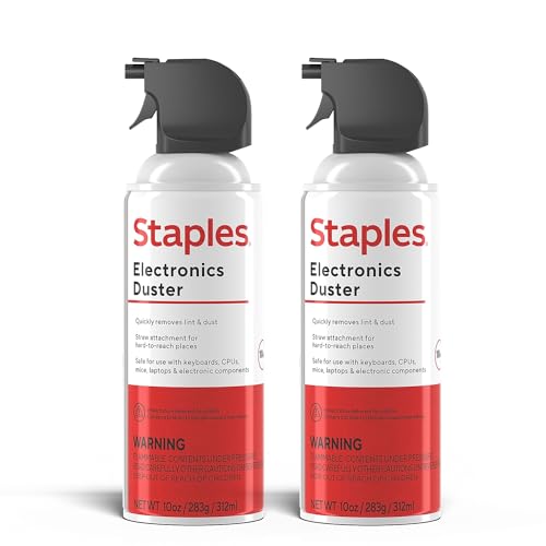 Staples Electronics Air Duster, 10 oz., 2/Pack (SPL10ENFR-2)
