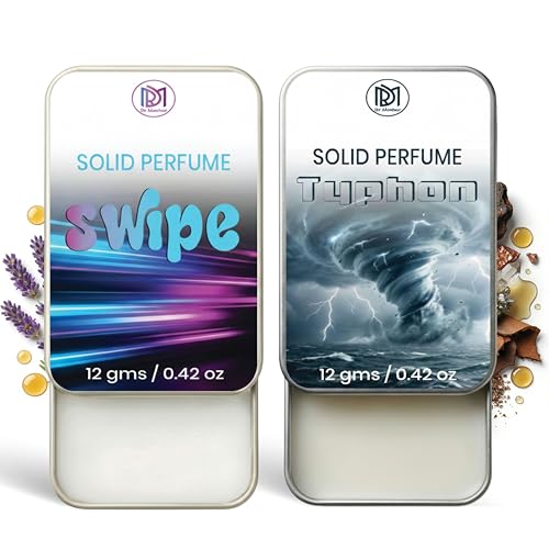 Image of Dr.Mashur Solid Perfume |Typhon&Swipe Alcohol Free Wax Perfume Balm, Long Lasting | Pocket Tin 12g, Pack Of 2| Non Greasy Smooth Glide, Travel Friendly Men And Women