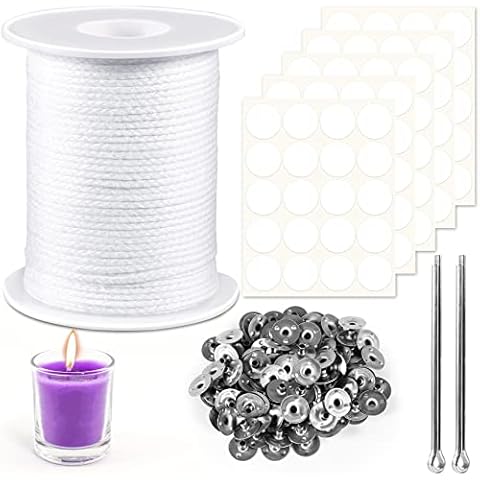 Unaibber 61m Kerzen Dochten,Rauchfrei Kerzendocht Set Cover