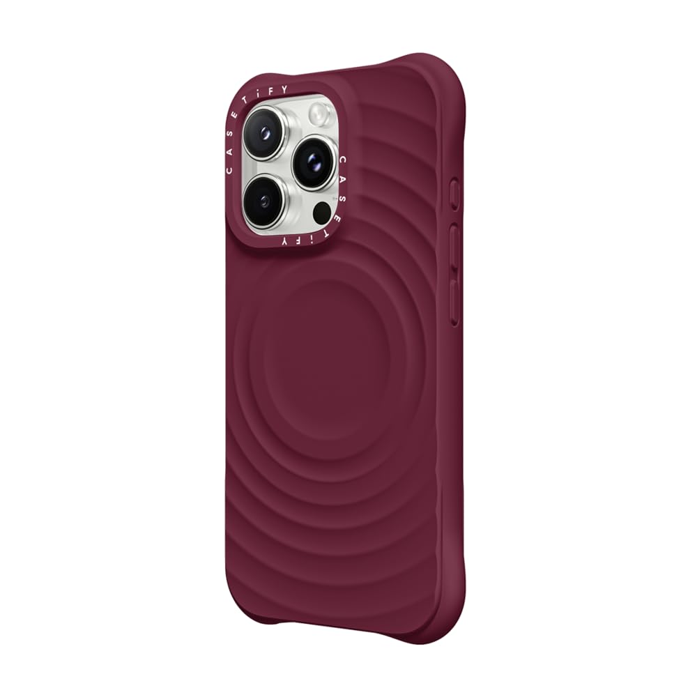 CASETiFY Ripple - Funda de silicona para iPhone 16 Pro [Compatible con Magsafe / Protección contra caídas de grado militar 2X de 6.6 pies] Tacto suave, agarre seguro - Mora